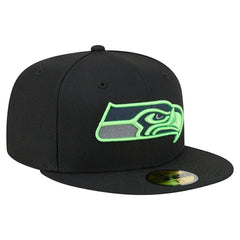 Seattle Seahawks New Era Color Pop 59FIFTY Fitted Hat Black - NFL