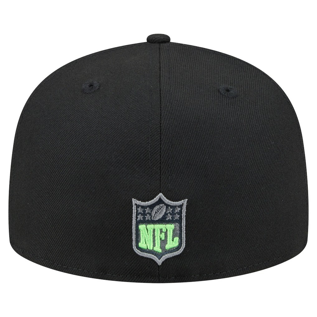 Seattle Seahawks New Era Color Pop 59FIFTY Fitted Hat Black - NFL