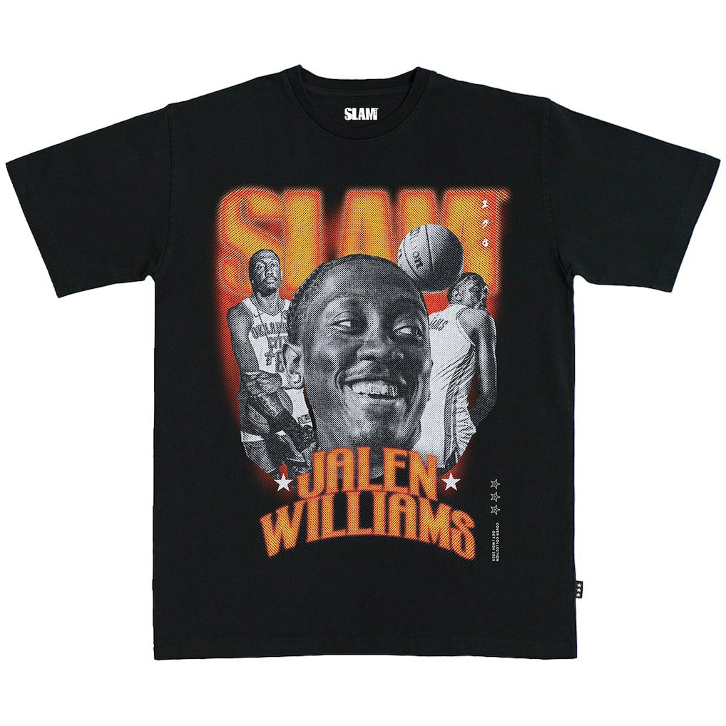 NBA - Jalen Williams Oklahoma City Thunder SLAM Unisex Slam Remix Heavyweight T-Shirt - Black