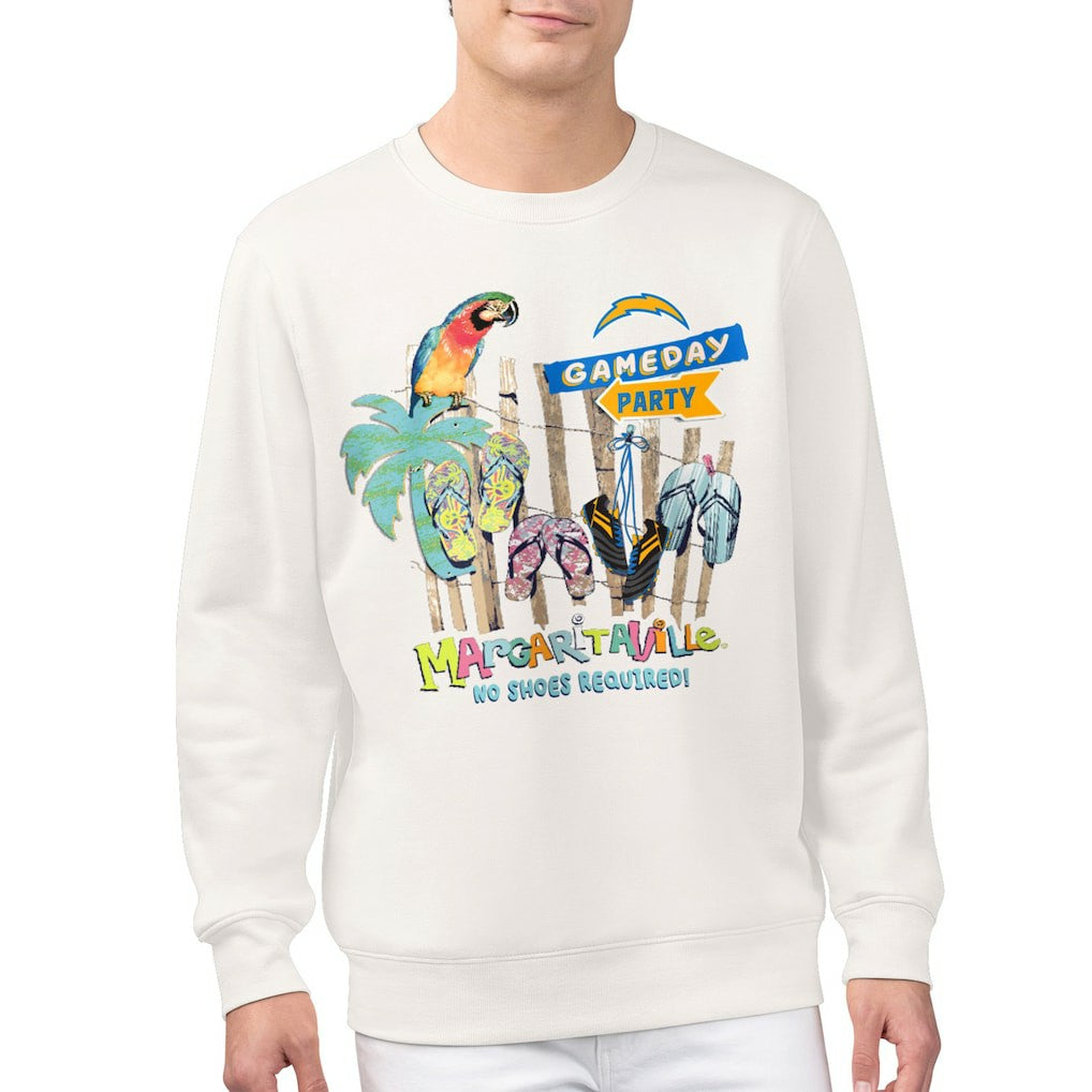 Los Angeles Chargers Margaritaville Gameday Party Fleece Sweatshirt Cream - NFL