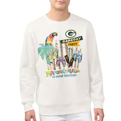 Green Bay Packers Margaritaville Gameday Party Fleece Sweatshirt Cream - NFL