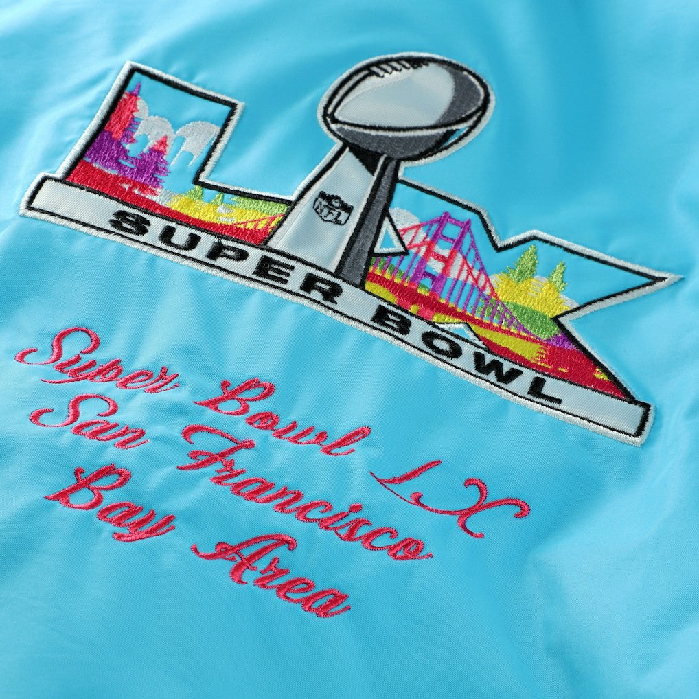 Super Bowl LX Starter The Gust Full-Zip Hooded Jacket Light Blue - NFL