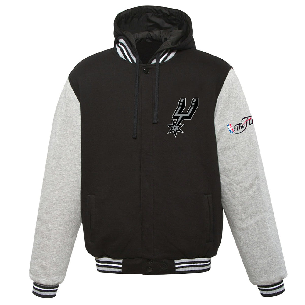 NBA - San Antonio Spurs JH Design 2014 NBA Finals Fleece Full-Zip Varsity Jacket - Black