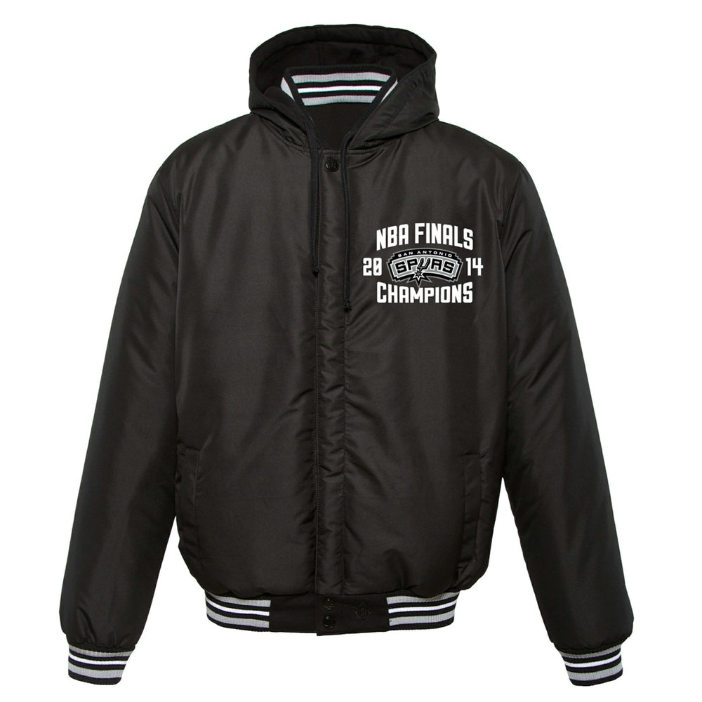 NBA - San Antonio Spurs JH Design 2014 NBA Finals Fleece Full-Zip Varsity Jacket - Black