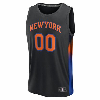 New York Knicks Fastbreak Custom Jersey - Statement Edition - Black | NBA Jerseys