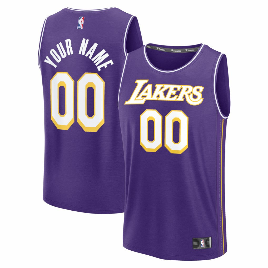 Fanatics - Los Angeles Lakers Youth Fastbreak Custom Jersey - Statement Edition - Purple