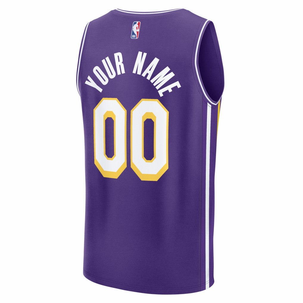 Fanatics - Los Angeles Lakers Youth Fastbreak Custom Jersey - Statement Edition - Purple