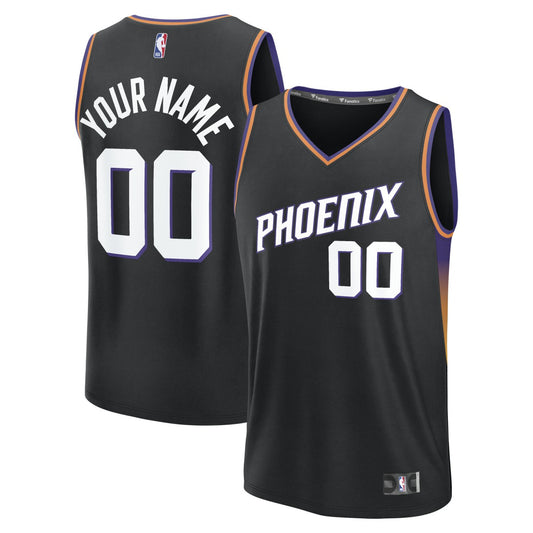 Phoenix Suns Youth Fastbreak Custom Jersey - Statement Edition - Black | NBA Jerseys