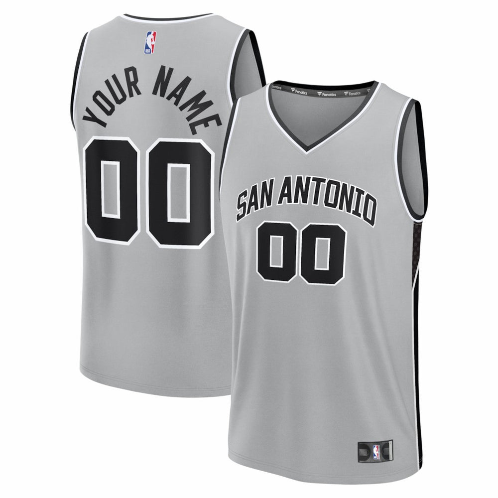 Fanatics - San Antonio Spurs Youth Fastbreak Custom Jersey - Statement Edition - Silver