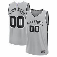 Fanatics - San Antonio Spurs Youth Fastbreak Custom Jersey - Statement Edition - Silver