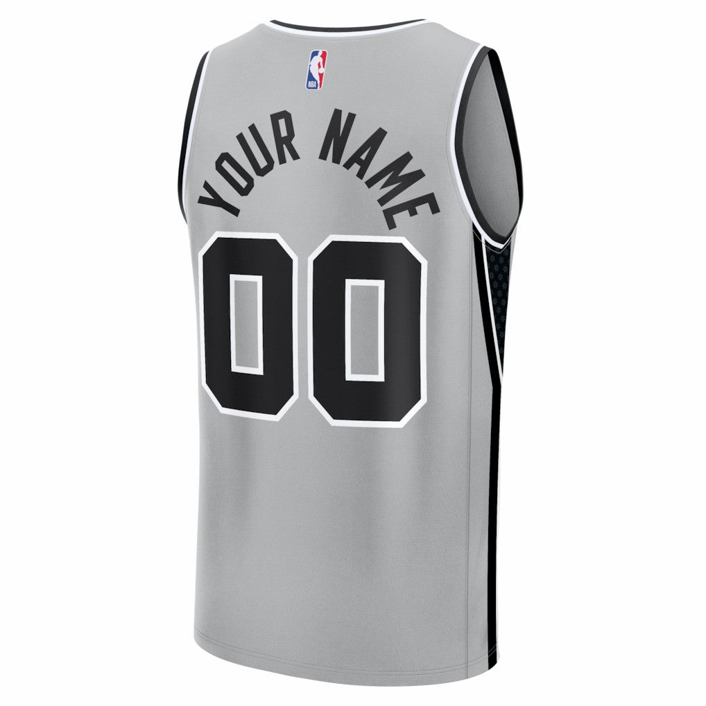 Fanatics - San Antonio Spurs Youth Fastbreak Custom Jersey - Statement Edition - Silver