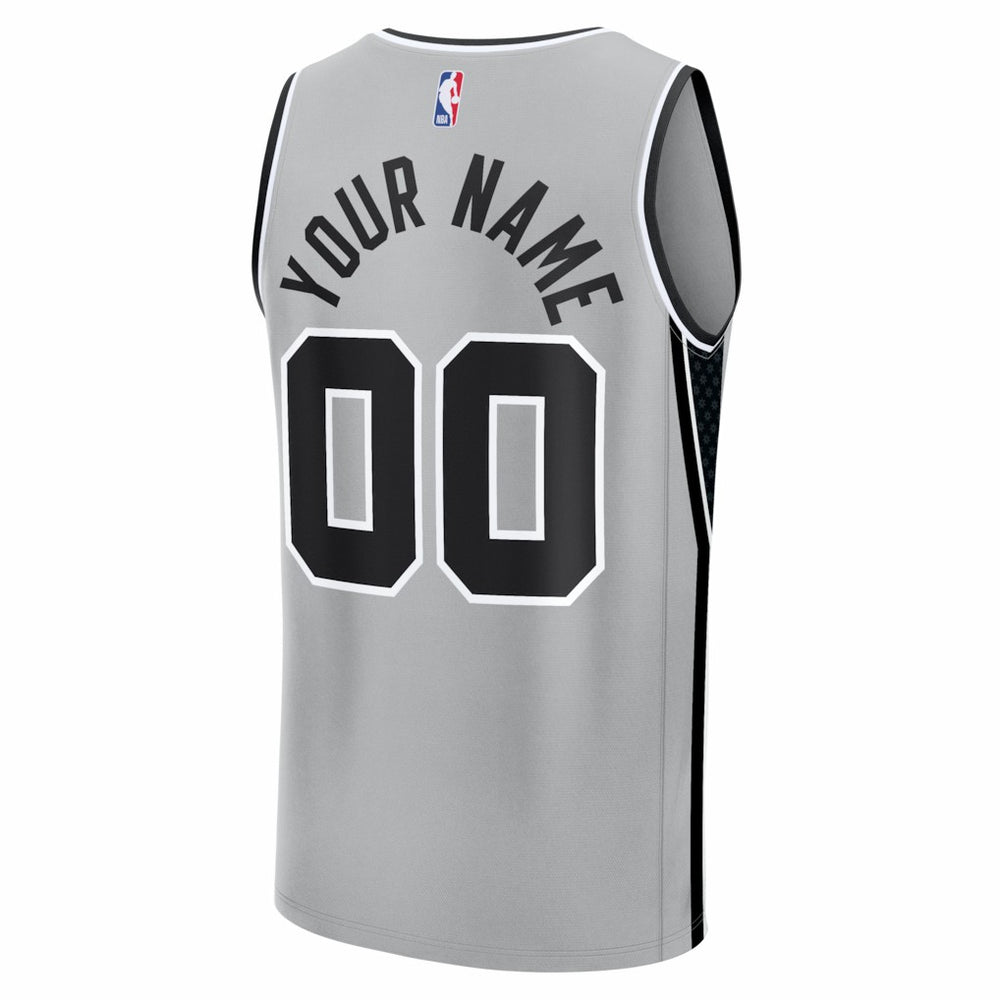 Fanatics - San Antonio Spurs Youth Fastbreak Custom Jersey - Statement Edition - Silver
