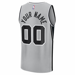 Fanatics - San Antonio Spurs Youth Fastbreak Custom Jersey - Statement Edition - Silver