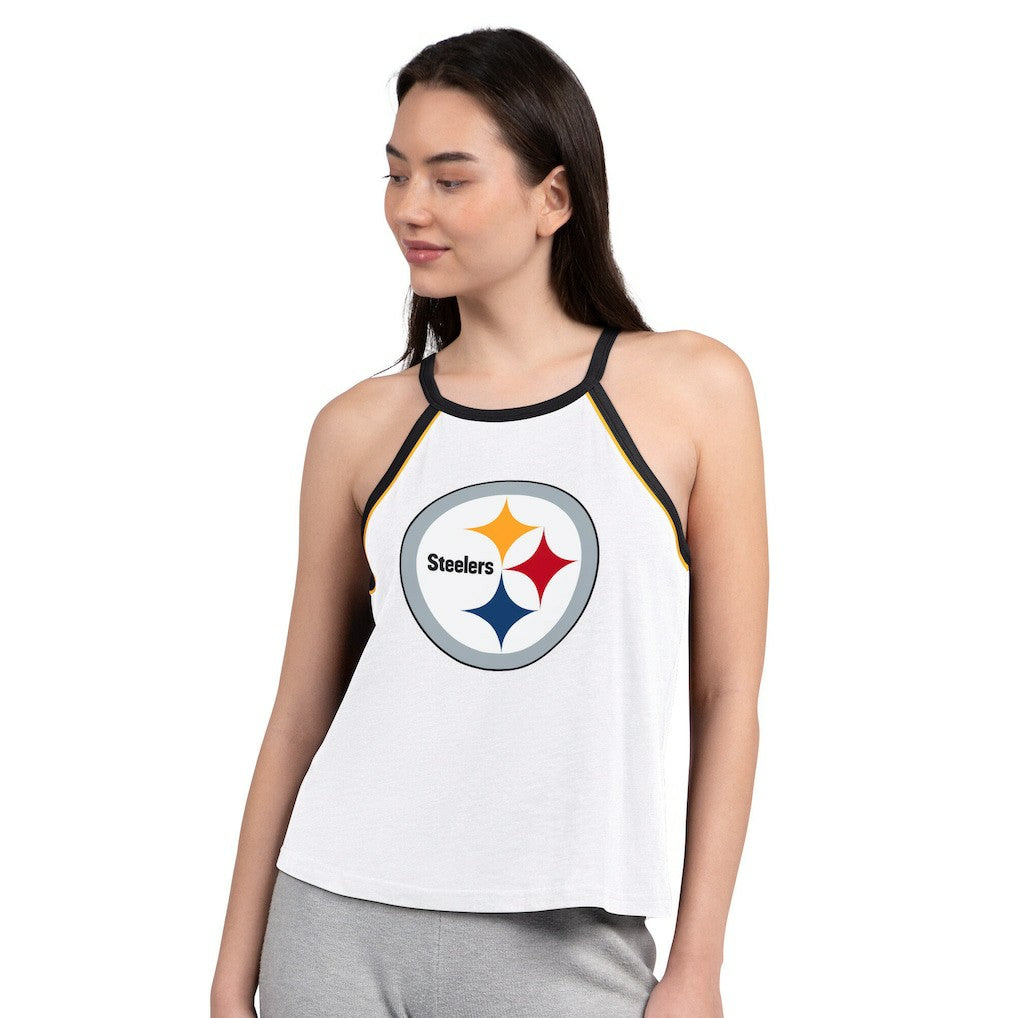 Pittsburgh Steelers G-III 4Her by Carl Banks Women's Redemption Win Slub Tank Top White - NFL