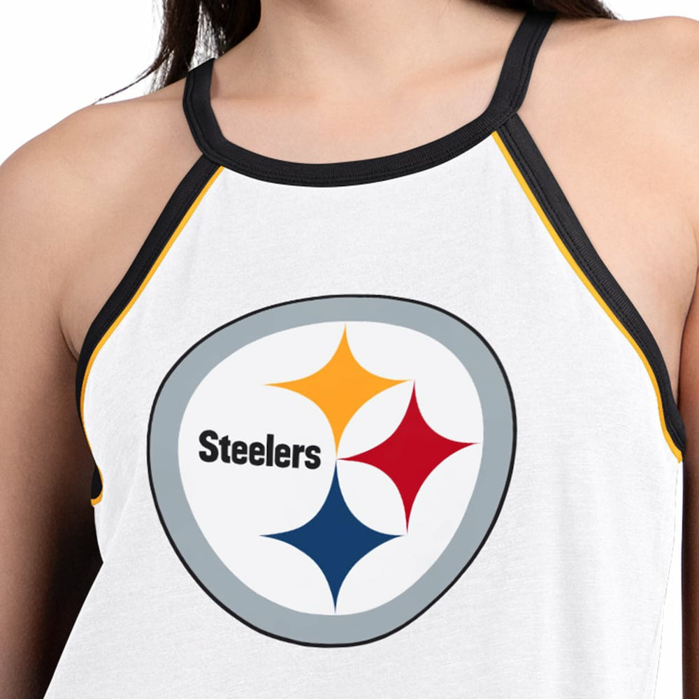 Pittsburgh Steelers G-III 4Her by Carl Banks Women's Redemption Win Slub Tank Top White - NFL