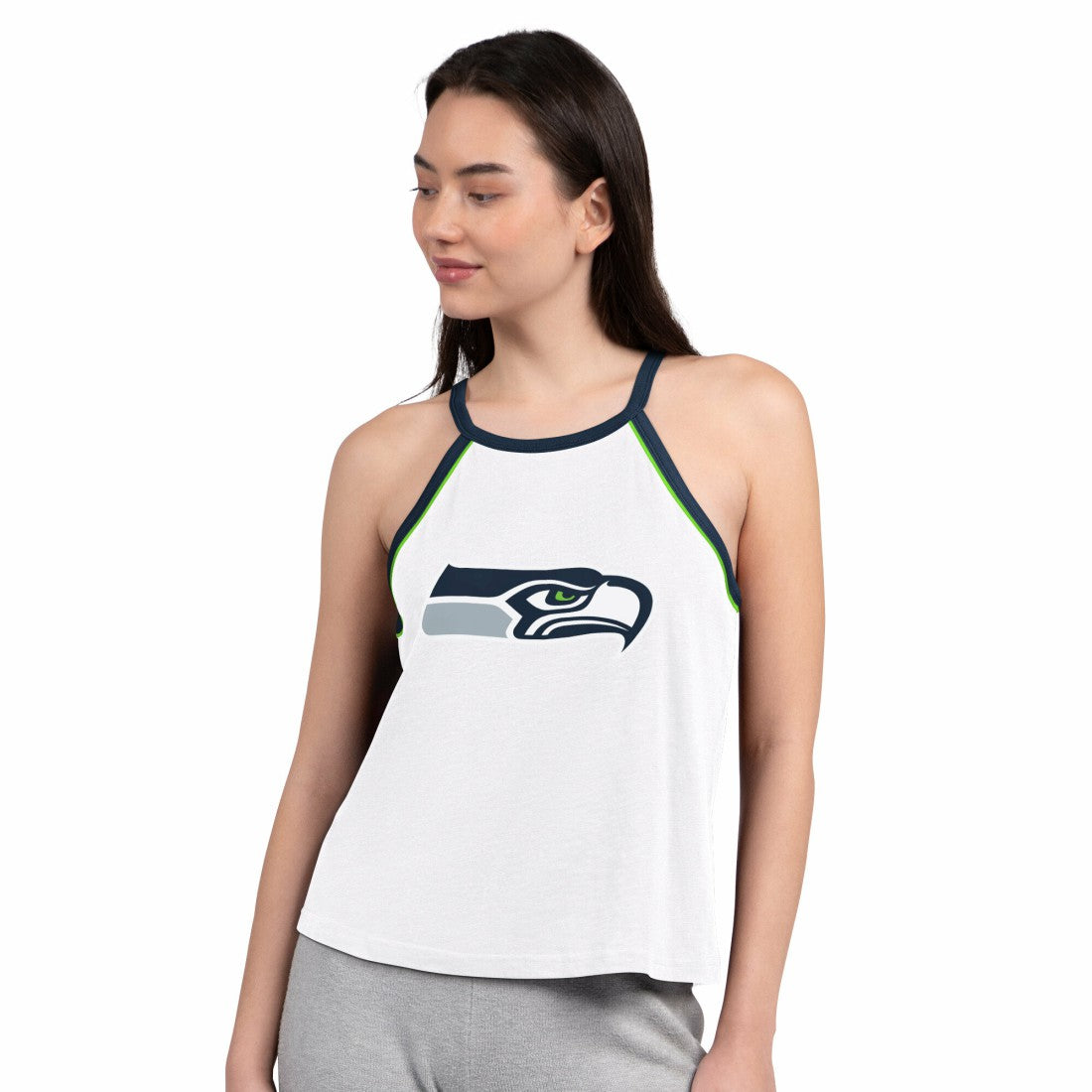 Seattle Seahawks G-III 4Her by Carl Banks Women's Redemption Win Slub Tank Top White - NFL