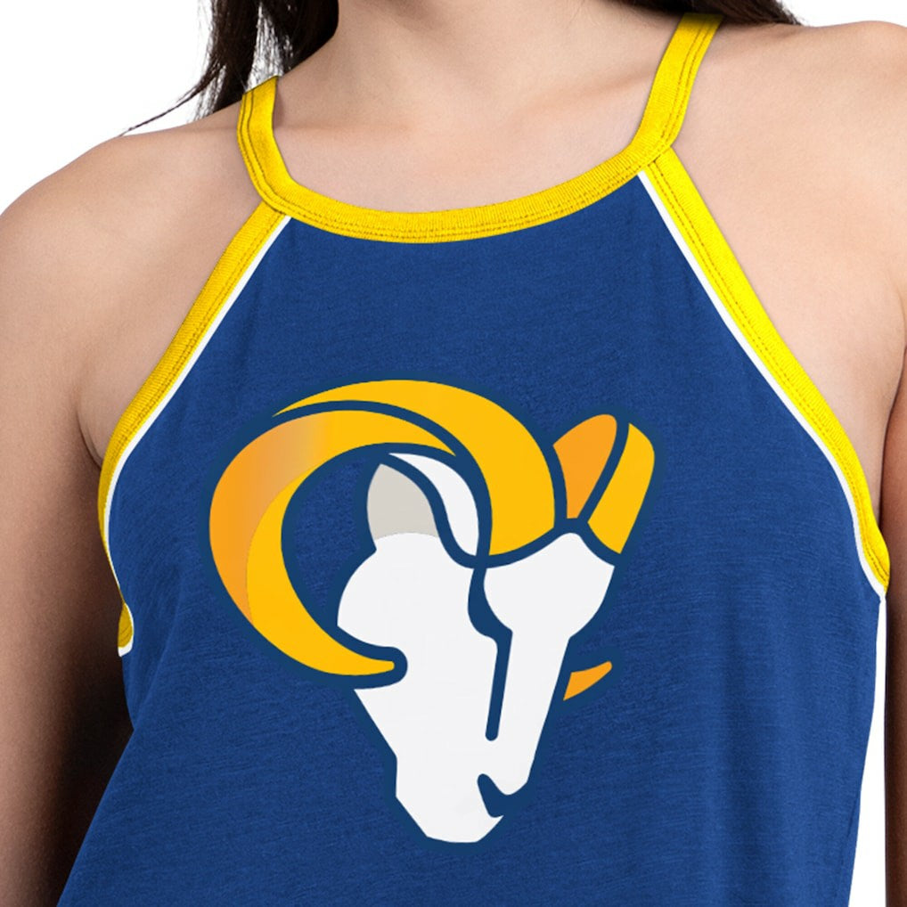 Los Angeles Rams G-III 4Her by Carl Banks Women's Redemption Win Slub Tank Top Royal - NFL