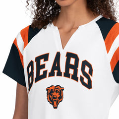 Chicago Bears Starter Women's Game On Raglan Notch Neck T-Shirt White - NFL