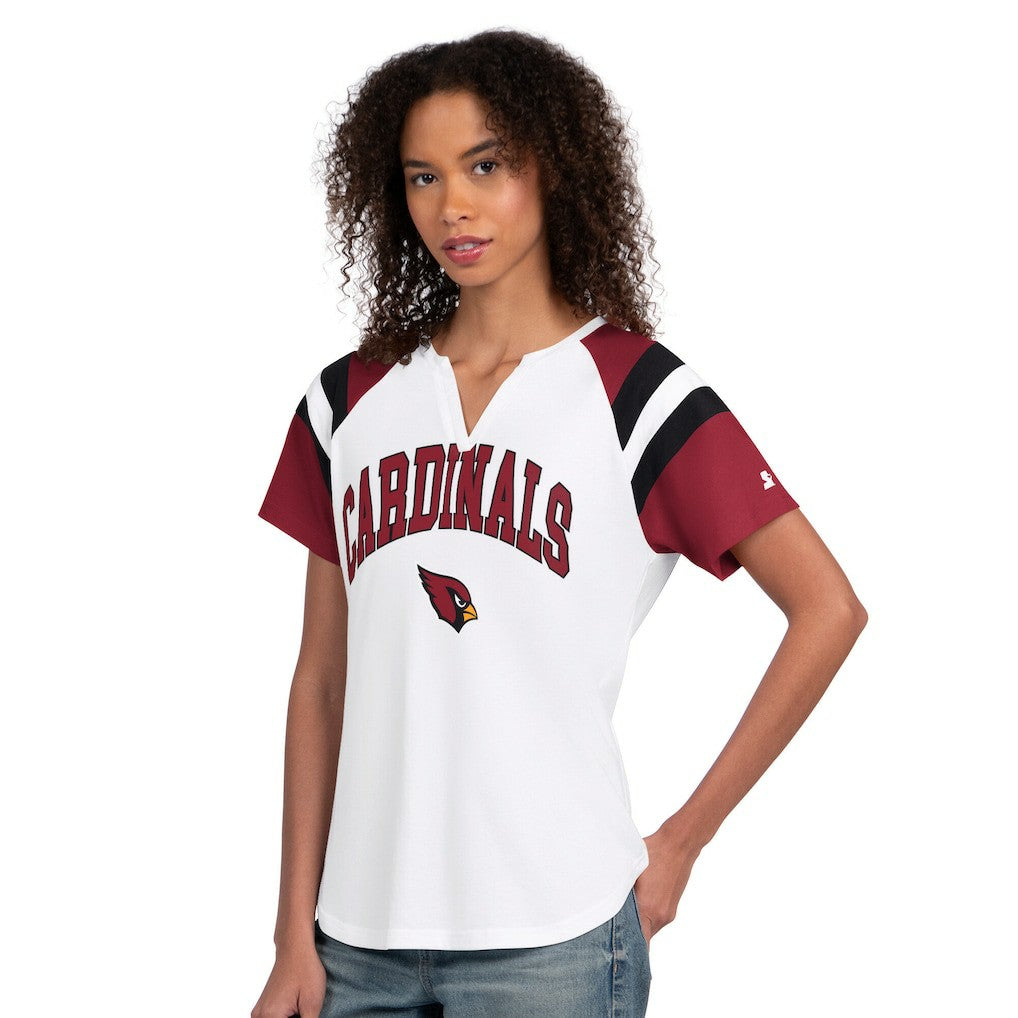 Arizona Cardinals Starter Women's Game On Notch Neck T-Shirt White - NFL
