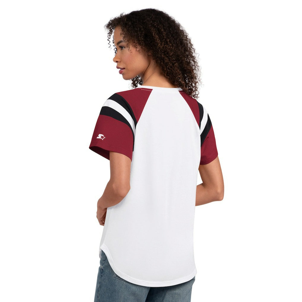 Arizona Cardinals Starter Women's Game On Notch Neck T-Shirt White - NFL