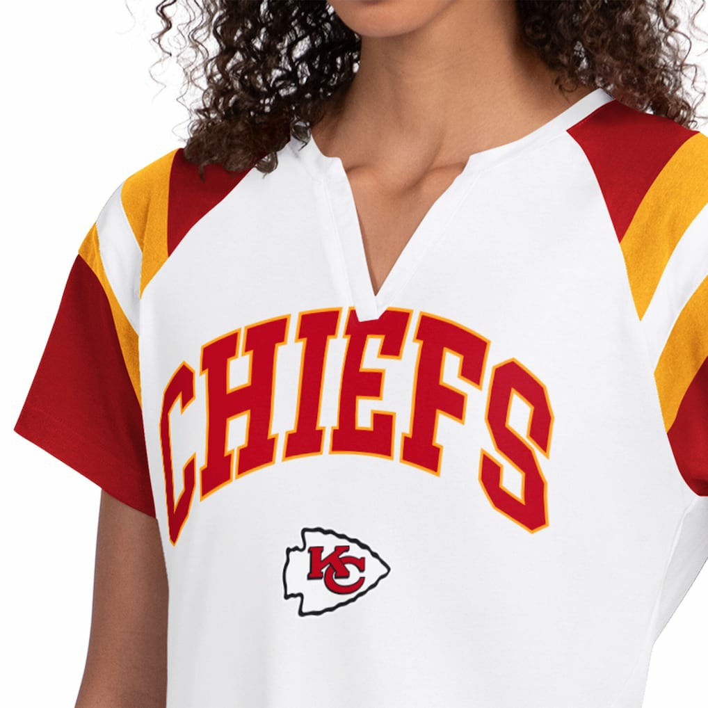 Kansas City Chiefs Starter Women's Game On Notch Neck T-Shirt White - NFL