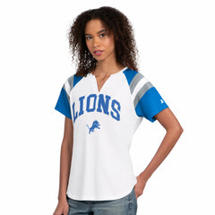 Detroit Lions Starter Women's Game On Notch Neck T-Shirt White - NFL
