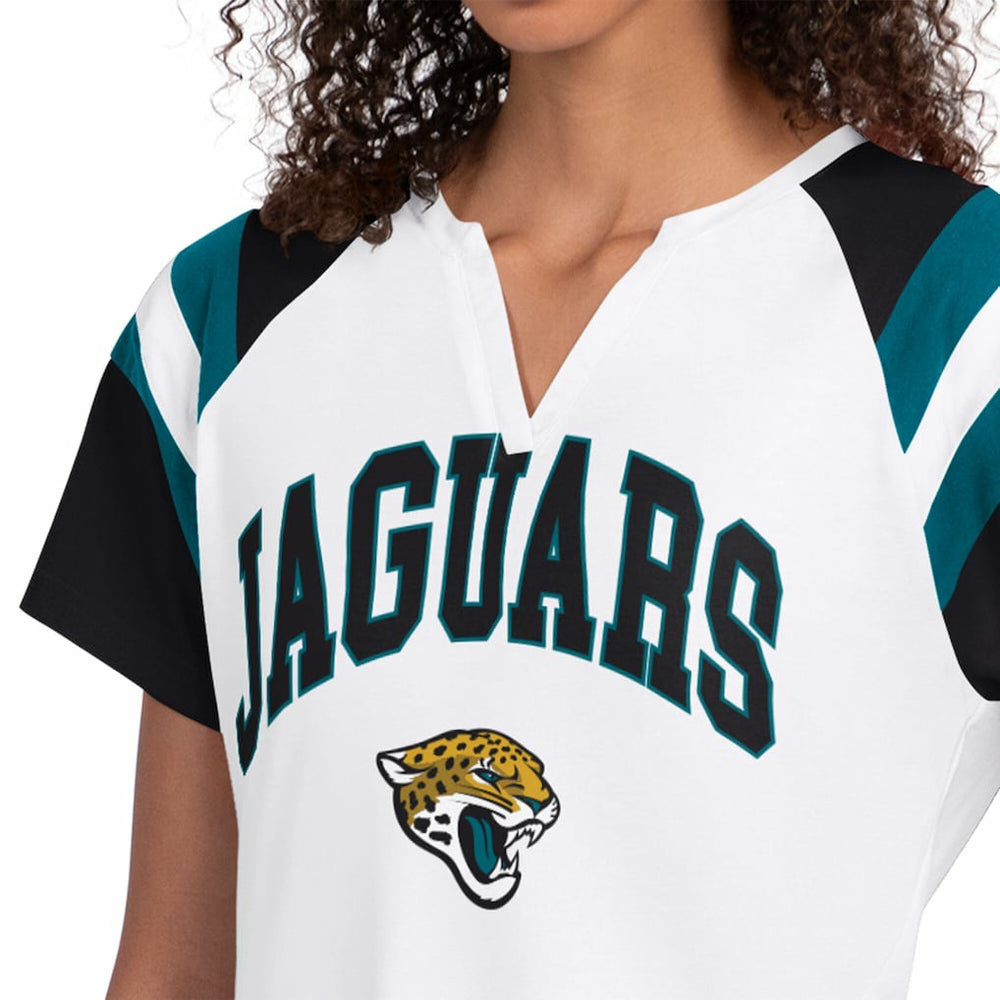 Jacksonville Jaguars Starter Women's Game On Notch Neck T-Shirt White - NFL