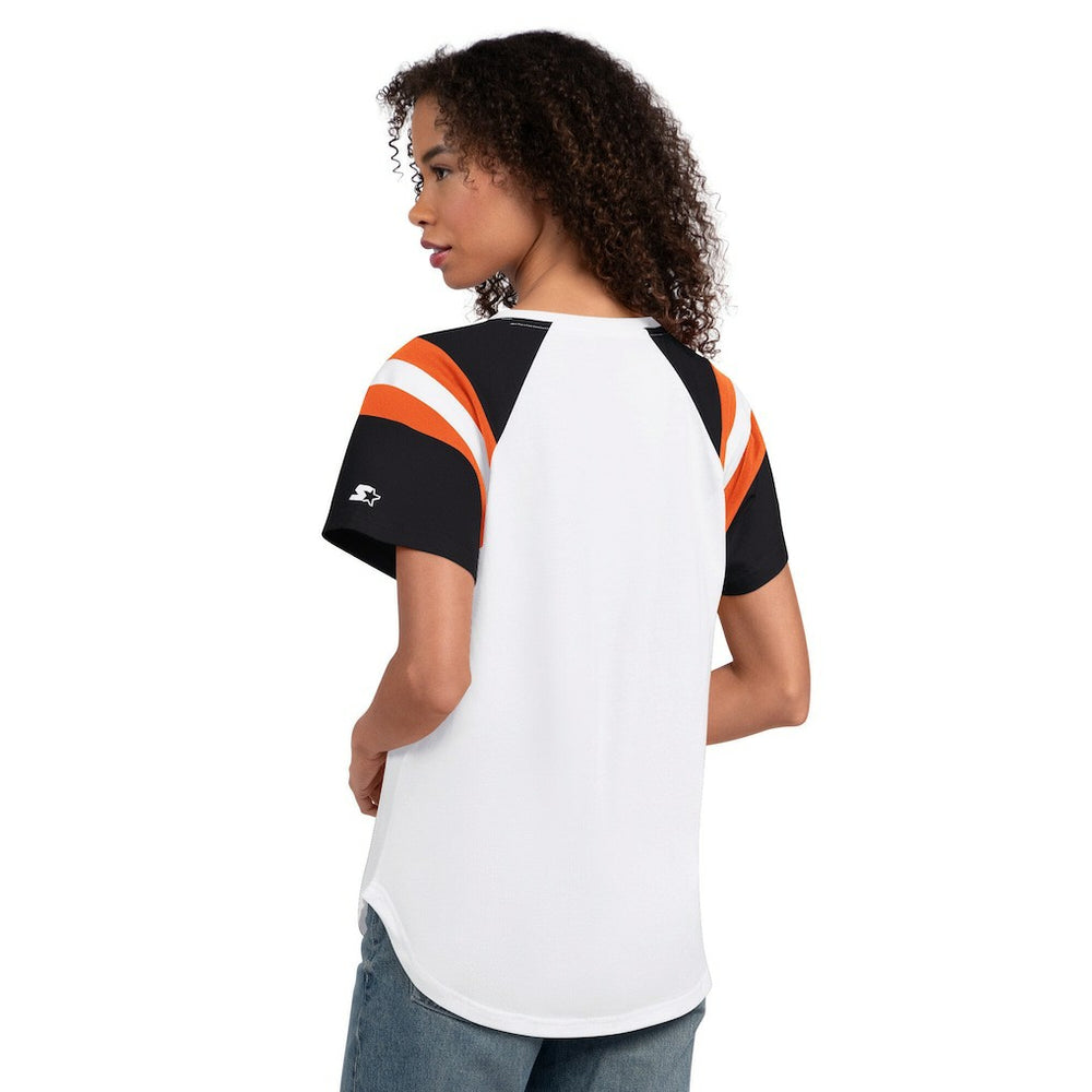 Cincinnati Bengals Starter Women's Game On Notch Neck T-Shirt White - NFL