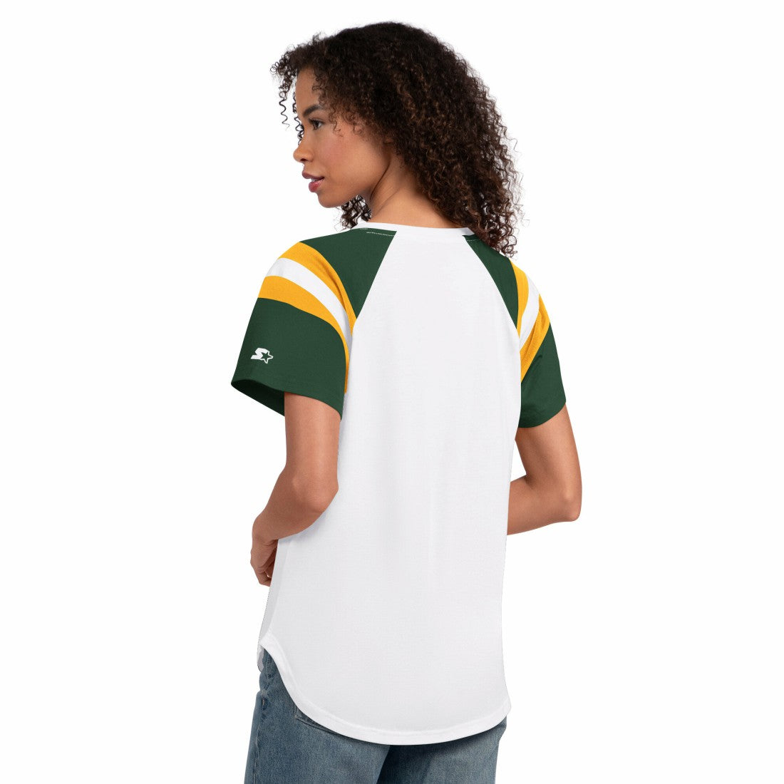 Green Bay Packers Starter Women's Game On Notch Neck T-Shirt White - NFL