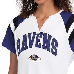 Baltimore Ravens Starter Women's Game On Notch Neck T-Shirt White - NFL