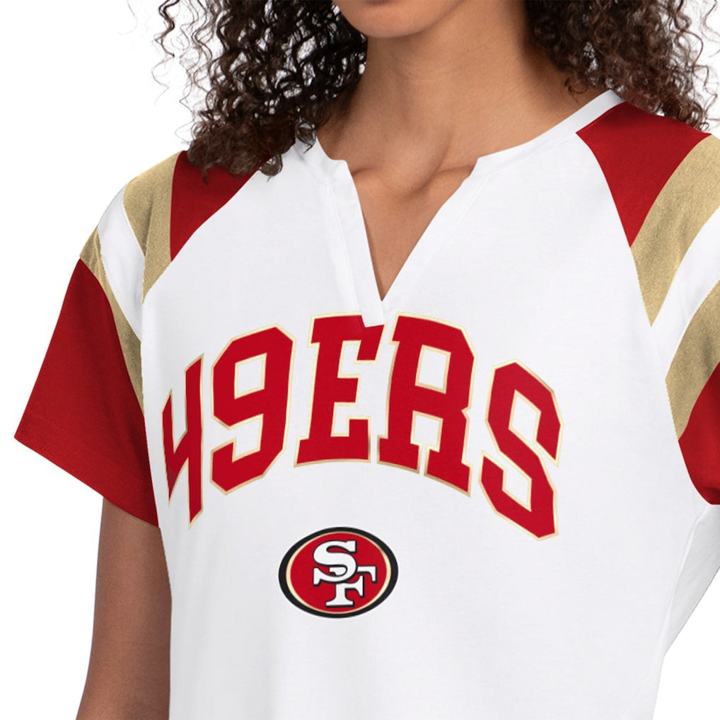 San Francisco 49ers Starter Women's Game On Notch Neck T-Shirt White - NFL