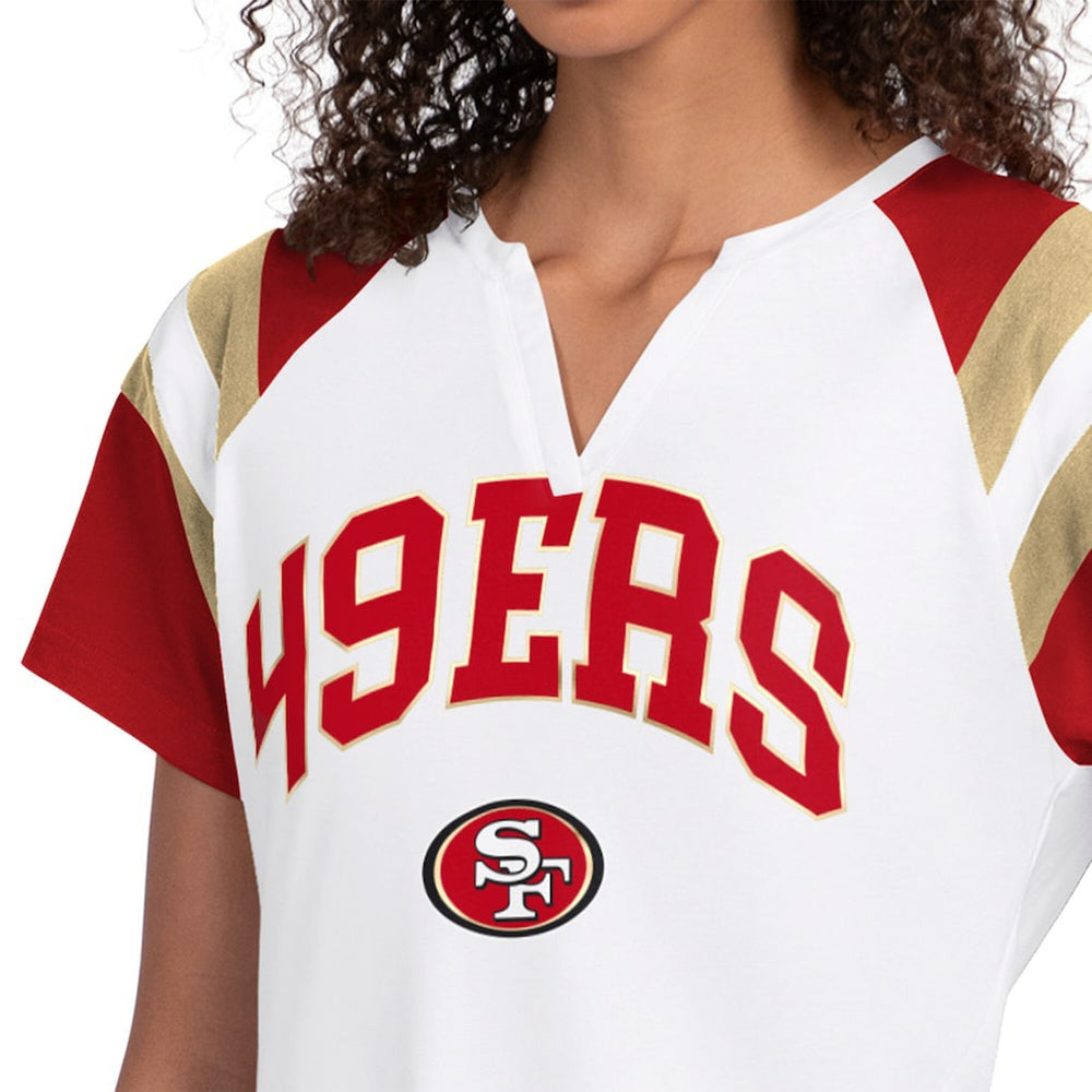San Francisco 49ers Starter Women's Game On Notch Neck T-Shirt White - NFL