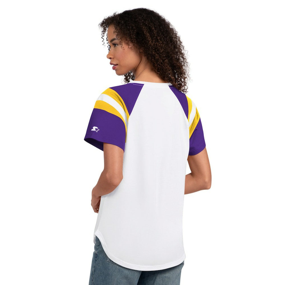 Minnesota Vikings Starter Women's Game On Notch Neck T-Shirt White - NFL