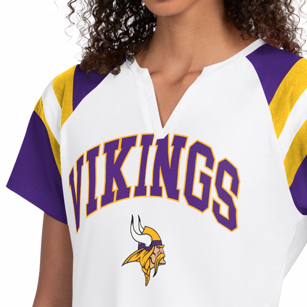 Minnesota Vikings Starter Women's Game On Notch Neck T-Shirt White - NFL