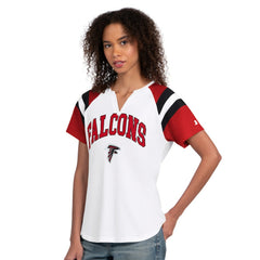 Atlanta Falcons Starter Women's Game On Notch Neck T-Shirt White - NFL