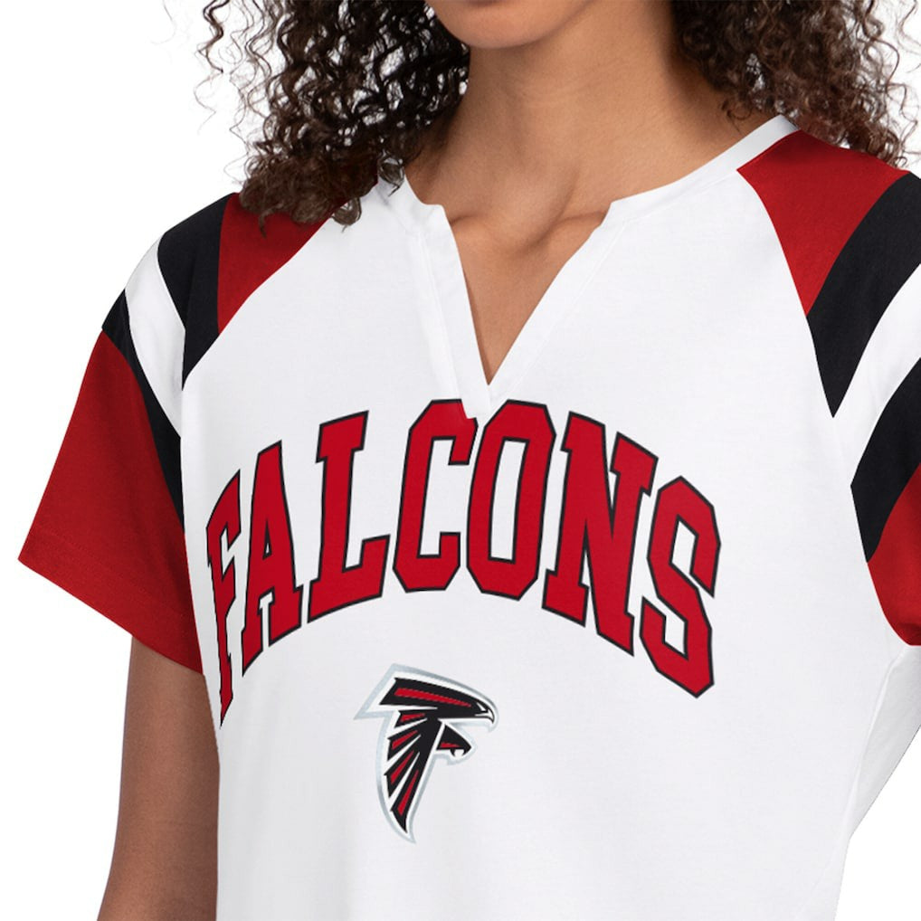 Atlanta Falcons Starter Women's Game On Notch Neck T-Shirt White - NFL