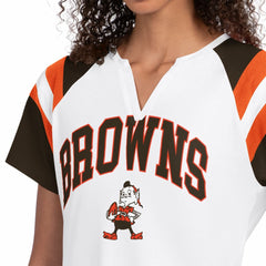 Cleveland Browns Starter Women's Game On Notch Neck T-Shirt White - NFL