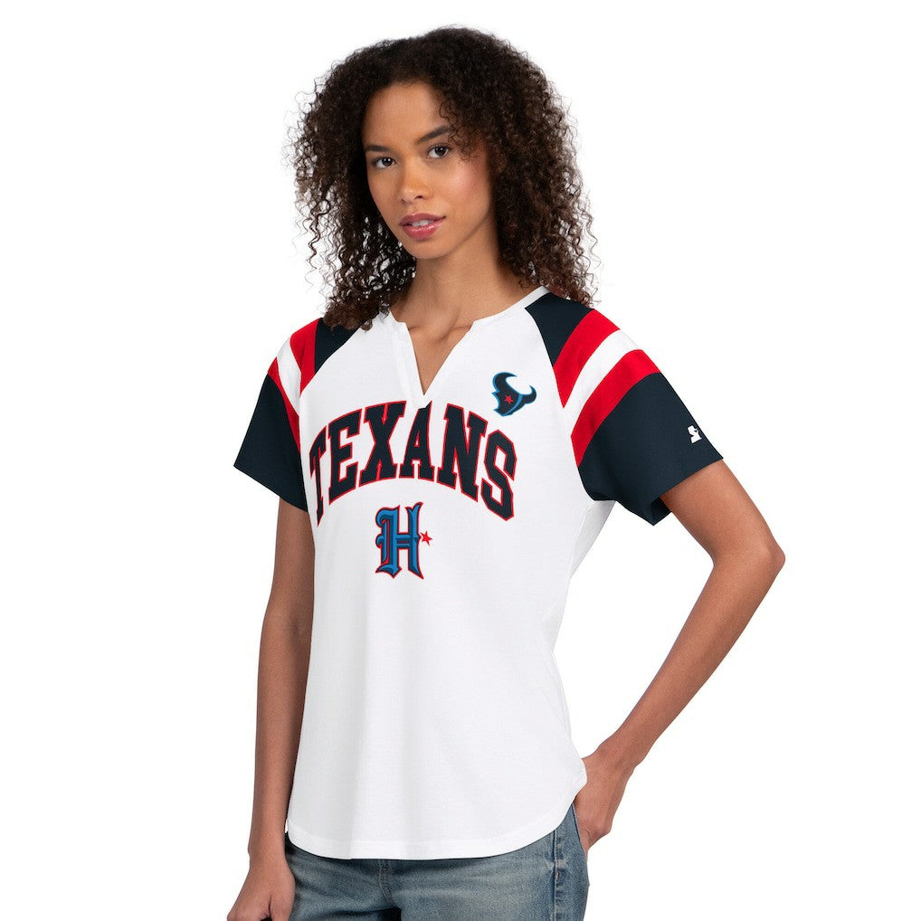 Houston Texans Starter Women's Game On Notch Neck T-Shirt White - NFL