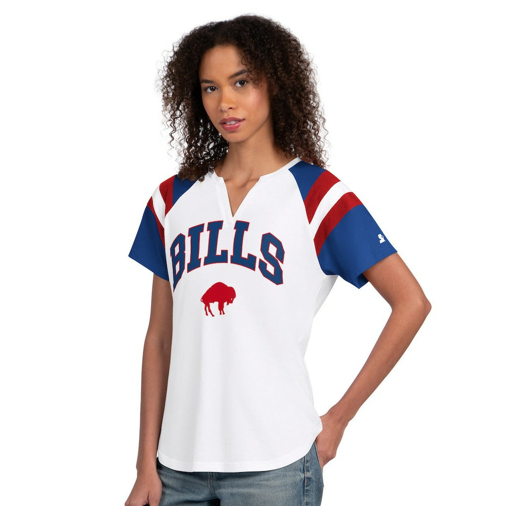 Buffalo Bills Starter Women's Game On Notch Neck T-Shirt White - NFL