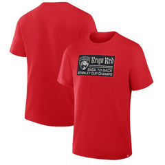 Florida Panthers - Back-To-Back Stanley Cup Champions Reign Red T-Shirt Red