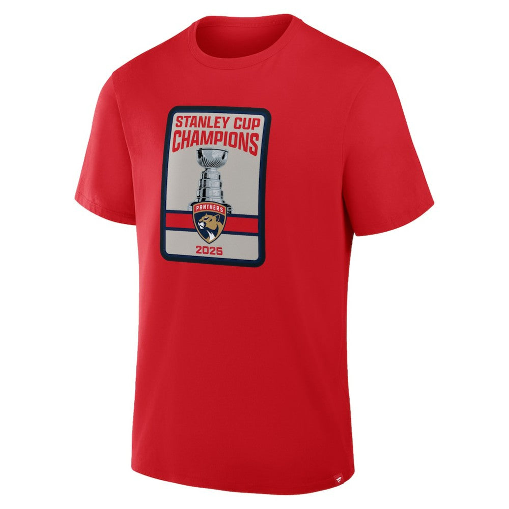 Florida Panthers - 2025 Stanley Cup Champions Banner Raising T-Shirt Red