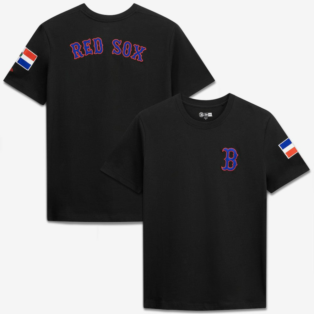 Boston Red Sox New Era Dominican Republic Country Flag T-Shirt Sale