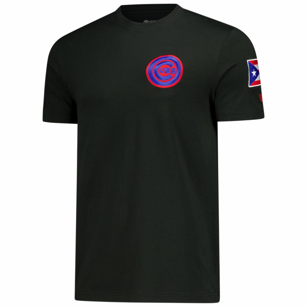Chicago Cubs New Era Puerto Rico Country Flag T-Shirt Lifestyle