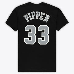 Mitchell & Ness - Scottie Pippen Chicago Bulls Unisex Hardwood Classics Reload 3.0 T-Shirt - Black