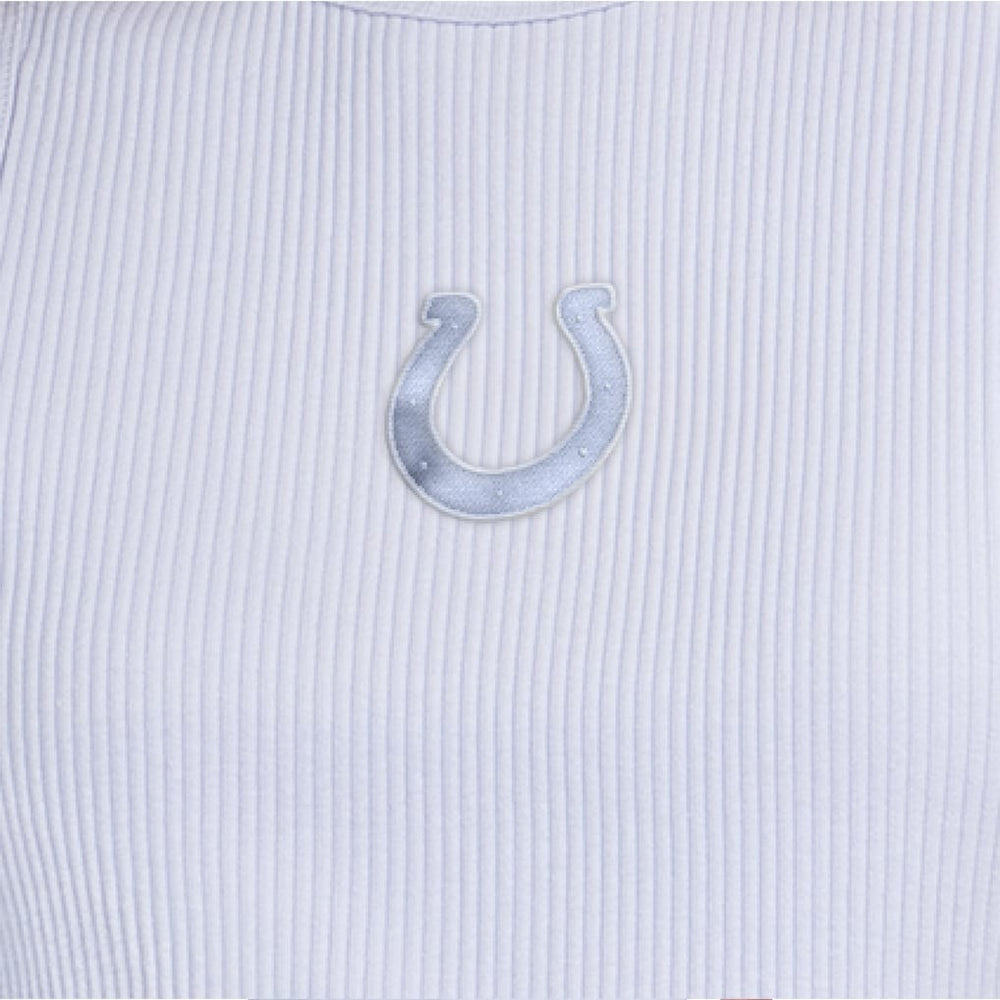 Indianapolis Colts Starter Women's Travel Pastels Cropped Tank Pastel Blue - NFL