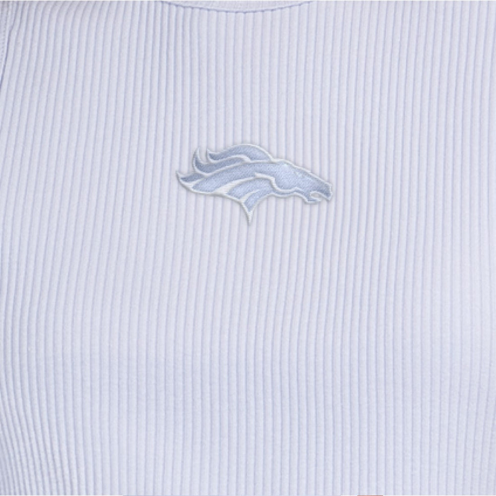 Denver Broncos Starter Women's Travel Pastels Cropped Tank Pastel Blue - NFL
