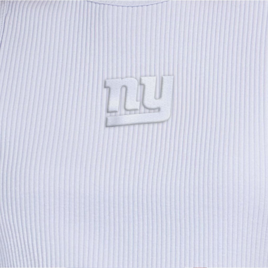 New York Giants Starter Women's Travel Pastels Cropped Tank Pastel Blue - NFL