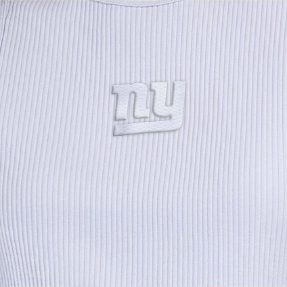 New York Giants Starter Women's Travel Pastels Cropped Tank Pastel Blue - NFL