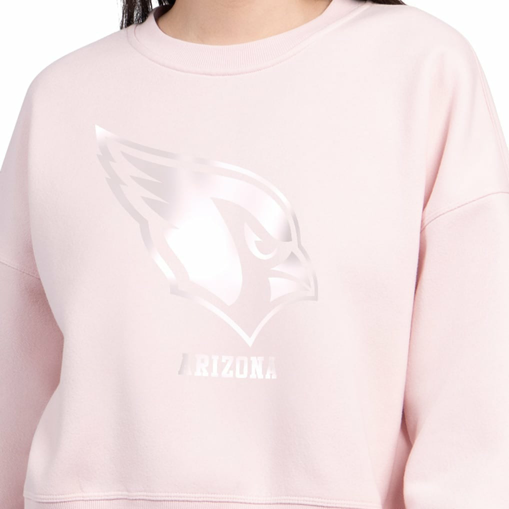 Arizona Cardinals Starter Women's Travel Pastels Boxy Fleece Sweatshirt Light Pink - NFL