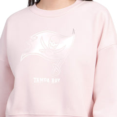 Tampa Bay Buccaneers Starter Women's Travel Pastels Boxy Fleece Sweatshirt Light Pink - NFL